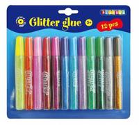 Playbox PBX2420005 2420005 Lot de 12 tubes de colle pailletée Multicolore