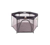 DERYAN Playpen - Léger - Parc enfant facilement déplaçable - Avec sac de transport avec bandoulière - Noir