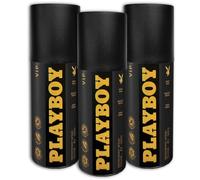 Playboy Déodorant en spray Men VIP – Lot de 3 (3 x 150 ml)