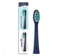 Playbrush Smart One Lot de 2 brossettes de rechange avec indicateur de brosse à dents InterDent+ Bleu marine