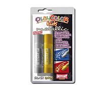 PLAYCOLOR - Metallic - Pack de 2 Gouaches solides en stick - Or + Argent - 10 g