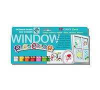 Sticks de Peinture Gouache Solide 10g pour Fenêtre, Céramique ou Miroir - 12 Couleurs Assorties - Window One - Playcolor - 02011 Assortiments G