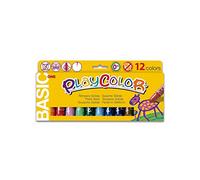 Playcolor Sticks de Peinture Gouache Solide 10g Basic One - 12 couleurs assorties - 10731