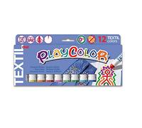 Playcolor Textil One - Sticks de Peinture Gouache Solide - 12 couleurs assorties - 10461