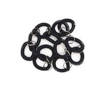 PlayCool Bracelet porte-clés en plastique bobine extensible avec anneau inclus 50 Noir