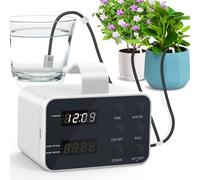PlayDen Arrosage automatique intérieur, système d'irrigation rechargeable pour 15 plantes, minuterie d'eau programmable, kit d'irrigation goutte à goutte pour plantes d'intérieur et balcon