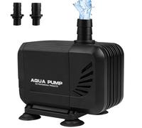 PlayDen Pompe submersible 1500 l/h - Petite pompe à eau pour aquarium - 15 W - Pompe à eau pour bassin de jardin, fontaine, fontaine avec hauteur de levage 1,6 m, câble 1,4 m, 2 buses 13 mm/16 mm