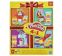 Playdoh 4 mini coffrets classiques, Coffret coiffeur, vétérinaire, glaces et Fun factory, loisirs créatifs, des 3 ans