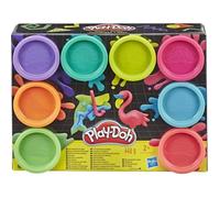PLAYDOH Couleurs Fluo Pâte à modeler, 8 pots de 56g chacun, dès 3 ans