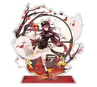 PLAYDOM Genshin Impact Yae Miko Kaedehara Kazuha Hu Tao Ke Qing Raiden EI Nahida Nilou Shenhe Xiao Zhong Li Acrylique Stand Figure Stand Figure décoration (Hu Tao)