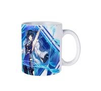 PLAYDOM Genshin Impact Zhong Li QiQi Furina de Fontaine Hu Tao Tighnari XianYun Chiori Eula Navia Kaedehara Kazuha Coffee Mugs,Tea Mug - Ceramic Coffee Mugs for Women and Men (Yelan)