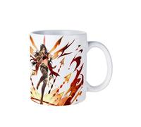 PLAYDOM Genshin Impact Zhong Li QiQi Furina de Fontaine Hu Tao Tighnari XianYun Chiori Eula Navia Kaedehara Kazuha Coffee Mugs,Tea Mug - Ceramic Coffee Mugs for Women and Men (Dehya)