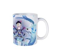 PLAYDOM Genshin Impact Zhong Li QiQi Furina de Fontaine Hu Tao Tighnari XianYun Chiori Eula Navia Kaedehara Kazuha Coffee Mugs,Tea Mug - Ceramic Coffee Mugs for Women and Men (QiQi)
