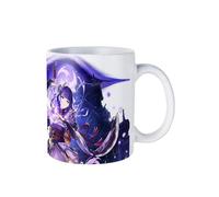 PLAYDOM Genshin Impact Zhong Li QiQi Furina de Fontaine Hu Tao Tighnari XianYun Chiori Eula Navia Kaedehara Kazuha Coffee Mugs,Tea Mug - Ceramic Coffee Mugs for Women and Men (Raiden Ei)