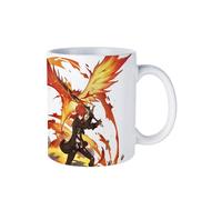 PLAYDOM Genshin Impact Zhong Li QiQi Furina de Fontaine Hu Tao Tighnari XianYun Chiori Eula Navia Kaedehara Kazuha Coffee Mugs,Tea Mug - Ceramic Coffee Mugs for Women and Men (Diluc)