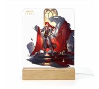 PLAYDOM Honkai:Star Rail Silver Wolf Raiden Firefly Dan Heng Himeko Imbibitor Lunae Animation 3D Nightlight Maison Salle Décoration Table LED Acrylique Nightlight (Argenti)