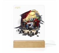 PLAYDOM Honkai:Star Rail Silver Wolf Raiden Firefly Dan Heng Himeko Imbibitor Lunae Animation 3D Nightlight Maison Salle Décoration Table LED Acrylique Nightlight (Aventurine)