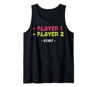 Player 1 Player 2 Start Rétro Gaming 8-Bit Pixel Art Débardeur