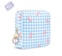 Playexen Pochette pour Serviette Hygiénique Sac de Rangement Serviettes Hygiéniques Protège Slip Culotte Menstruelle Adolescent Trousse de Tampons pour Kit Premieres Regles Jeune Fille Cadeau(Bleu)