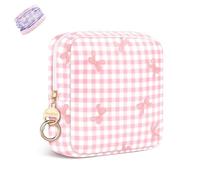 Playexen Pochette pour Serviette Hygiénique Sac de Rangement Serviettes Hygiéniques Protège Slip Culotte Menstruelle Adolescent Trousse de Tampons pour Kit Premieres Regles Jeune Fille Cadeau(Rose)