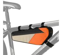 Playexen Sacoche Cadre Velo 2,5L Grande Capacité Sac pour Tube Horizontale de Vélo Étanche Accessoires Vélos Route de Course Porte Outil Kit Velo Electrique VTT Cyclisme 380 * 115 * 55mm Orange