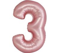 Playflip XL ballon en feuille rose or rose mat numéro 3