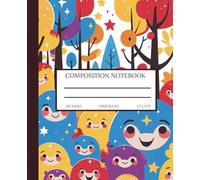 Playful and Cute Monster Forest Composition Notebook- Wide Ruled- School