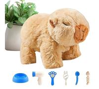 Playful Capybara Friend - Electric Plush Animal for Children Fun | Abs with Soft Plush, Sound Walking Companion, Hopping Toy for Boys, Girls, Preschoolers, Living Room, Dorm