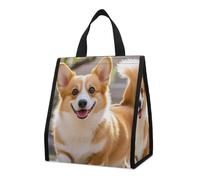Playful Corgi - Sac à déjeuner isotherme pour homme et femme, grand sac d'épicerie réutilisable, sac isotherme pliable et portable pour le travail, le camping, le pique-nique