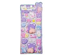 Playful Craft Sticker - Cartoon Scrapbooking for Art Journals | 3D Tactile Layer with Unique Design, Decorative Decal for Luggage Notebook Laptop Guitar Cup Envelope Wall Glass Accessories