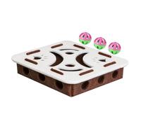 Playful Feline Game - Cat Enrichment Box for Home | Felt Nail File with Ball, Apartment Behavior Training Alone Time, Bedroom Play Area After Meal Pet Toy for Daily Activity