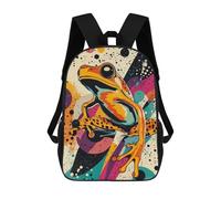 Playful Frog Pop Art Print Colorful Nature Décor, Animal Lover Gift, Retro Wall Art F... Sac À Dos Enfant Fille 3D, Sac D'école, Sac À Dos Pour Tout-petits, Sac À Dos Décontracté, Sac À Livres Tendan
