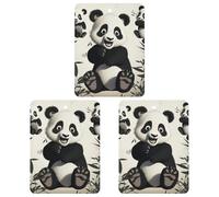 Playful Panda Lot de 3 désodorisants carrés à suspendre pour voiture, maison, bureau, style blanc