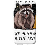 Playful Raccoon Urban Art Raton Laveur Drôle Animal Humour Coque pour iPhone X/XS