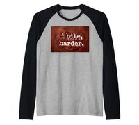 Playful Warning Assertive Text Graphic Manche Raglan