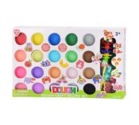 Playgo set de jeu en argile luxe - 20 pots en argile colorés pour enfants