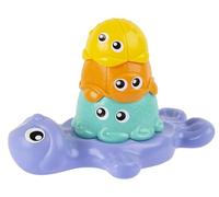 Playgro 123 Stack Me Seal, Gobelets de Bain Bébé Empilables - Jouet Sensoriel Animaux Marins avec Phoque Flottant - Motricité, Coordination, Transvasement Eau