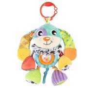 Playgro Activity Friend Doofy Dog, Jouet d’Éveil - Peluche Interactive Multisensorielle avec Hochets, Couleurs Contrastées, Anneau de Dentition et Clip