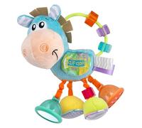 Playgro Clip Clop Cheval Bleu Ciel, Jouet hochet pour bébé, à partir de 3 Mois, développement sensoriel du bébé, garçons et Filles, Non-Toxic