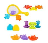 Playgro Coffret de bain activité 15 pièces – Filet de rangement, animaux et bateaux – Dès 6 mois