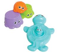 Playgro Jouets de Bain à Empiler, 4 Pièces, Dès 9 Mois, Multicolore, 40148