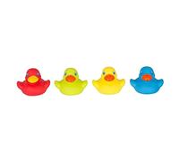 Playgro Mini Canards de Bain, 4 Pièces, Étanches, Imperméables et Anti-Salissures, Idéaux pour le Bain de Bébé, Dès 6 Mois, Sans BPA, Multicolore, 40212