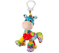 Playgro Peluche d'activités Cheval Clip Clop, jouet poussette dès la naissance, Bleu/Multicolore