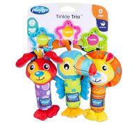 Playgro Trio d'Animaux de Jeu Playgro pour les Sorties, Avec Couinement, Hochet et Clochette, Dès 0 Mois, Multicolore, 40193
