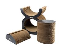 Playground griffoir pour chat en carton D&D Home Faye Marron 40x30x46,6 cm