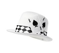 Playing Card Magician Hat - Stage Show Top, Hat Costume Accessory, Classic Performance Prop | For Theater Teachers Cosplayers Halloween School Play Themed Photoshoots Use, Costume Hats, Prop