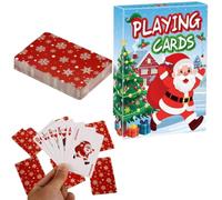 Playing Cards Classic - Festive Pattern Print, Waterproof Polymer Layer, Po | Family Card Games Playing Cards Classic Fun Christmas Table Gam Kids Adults Eve Holiday Gathering Home Party Stocking Stuffer