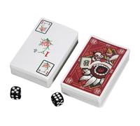 Playing Cards - Mahjong Tiles Family Game, 144 Piece Deck Of Cards, Traditional Chinese Tile Board Deck | Portable Majiang Table Game Set For Home Party Travel Camping Family Gathering Vacation Dorm