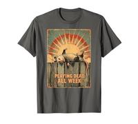 Playing Dead All W unny Opossum Graphic Design T-Shirt