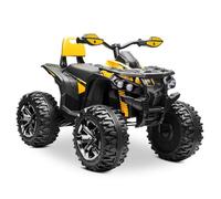 Playkin - quad racer yellow - quad électrique pour enfants 12V batterie rechargeable 4 roues +3 ans